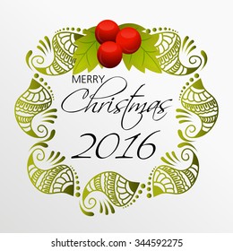 Vector illustration of Christmas Greeting Card.