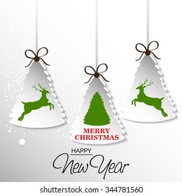 Vector illustration of Christmas Greeting Card.