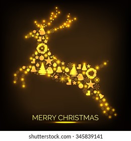 Vector illustration of Christmas Greeting Card.