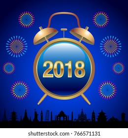 Vector illustration for Christmas and Happy New Year greeting card
