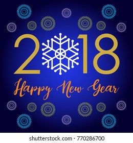 Vector illustration for Christmas and Happy New Year greeting card