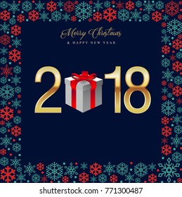 Vector illustration for Christmas and Happy New Year greeting card