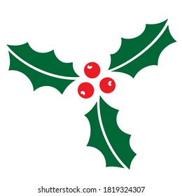 Vector illustration of Christmas holly