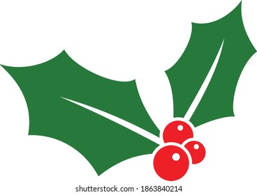 Vector illustration of the Christmas Holly Berry