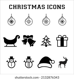 Vector Illustration of Christmas icons