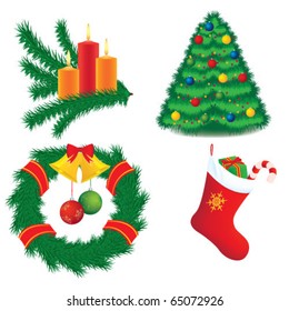 Vector Illustration of Christmas Icons