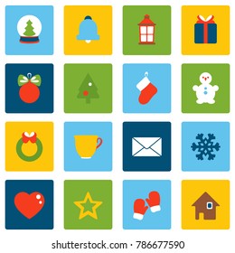 Vector illustration of christmas icons set