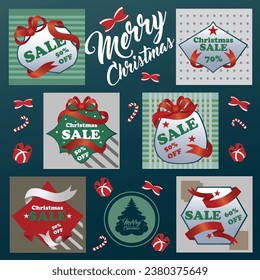 Vektorgrafik von Weihnachtsmarken