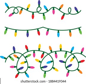 Vector illustration of the Christmas lights