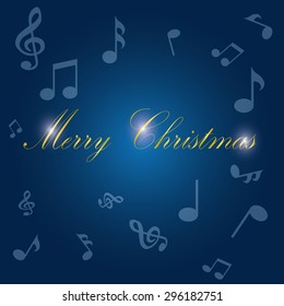 Vector Illustration of a Christmas Music Background