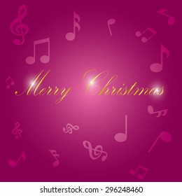 Vector Illustration of a Christmas Music Background