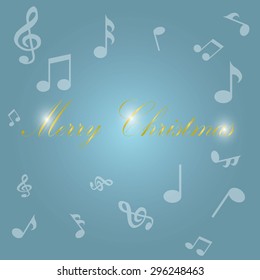 Vector Illustration of a Christmas Music Background