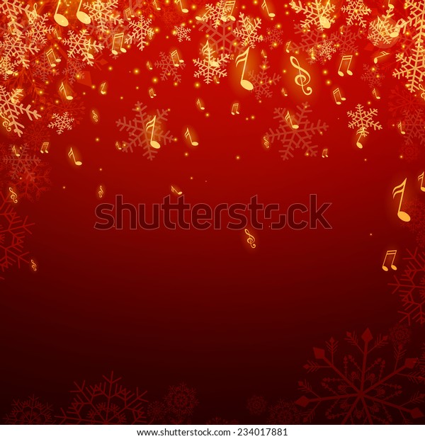 Vector Illustration Christmas Music Background Stock Vector (Royalty Free) 234017881