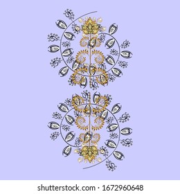 Vector illustration. Christmas neutral and blacks. Magic golden holiday abstract background with star and falling snowflakes.