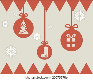 Vector illustration of Christmas and New Year Background
