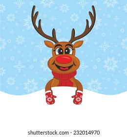 Vector illustration of a Christmas and New Year postcard