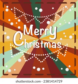 Vector illustration of Christmas and New Year on a glittering multi-colored background with falling snowflakes. Starlight. Merry Christmas card. can be edited