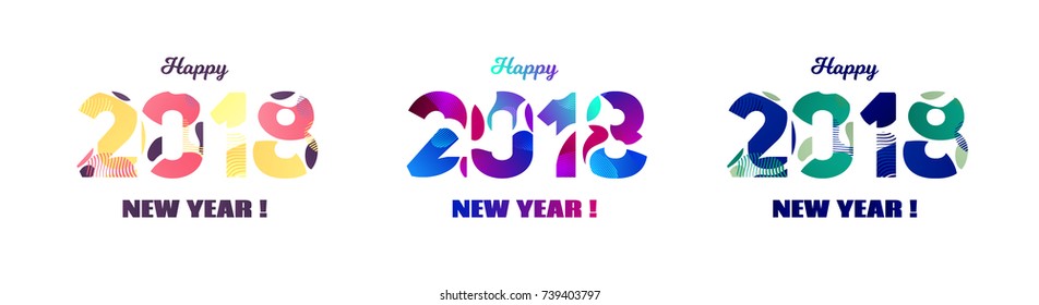 vector illustration. with a Christmas and a new year 2018. graphics for the holiday in the frame. design element for posters, cards, presentations, flyers and covers. style liquid design