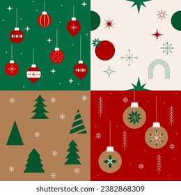 Vector illustration of Christmas pattern.
