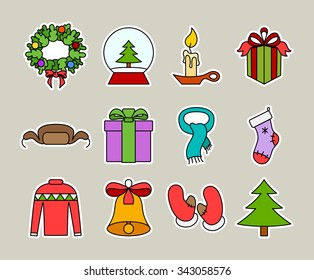 Vector illustration Christmas pattern