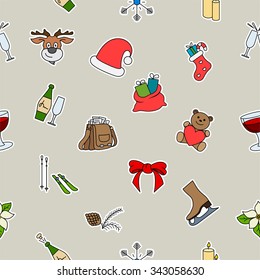 Vector illustration Christmas pattern