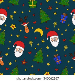 Vector illustration Christmas pattern