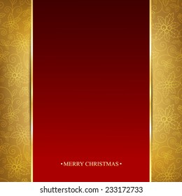 Vector illustration of Christmas with a pattern of Holly leaves