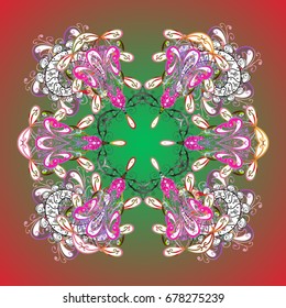 Vector illustration. Christmas pattern with snowflakes abstract background. Background. Holiday design for Christmas and New Year fashion prints. Snowflakes.