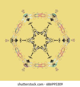 Vector illustration. Christmas pattern with snowflakes abstract background. Holiday design for Christmas and New Year fashion prints. Snowflakes. Background.