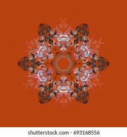 Vector illustration. Christmas pattern with snowflakes abstract background. 