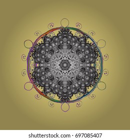 Vector illustration. Christmas pattern with snowflakes abstract background. Holiday design for Christmas and New Year fashion prints. Snowflakes. Background.
