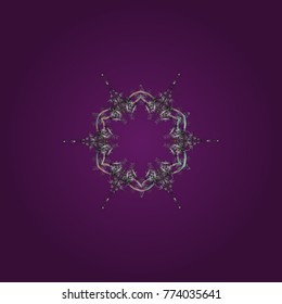 Vector illustration. Christmas pattern with snowflakes abstract background. Purple, gray and neutral snowflakes. Holiday design for Christmas and New Year fashion prints.