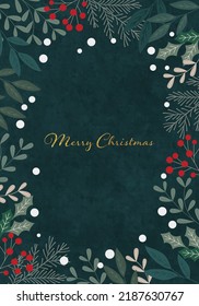 Ilustración vectorial de plantas de Navidad