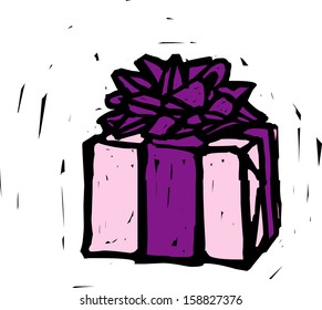 Ilustración vectorial de un regalo de Navidad