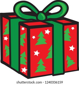 Vector illustration of a Christmas Present icon or symbol
