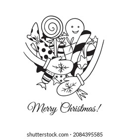 ilustración vectorial para la impresión de navidad en carteles de postales afiche de novedades de año nuevo de humor