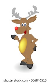 Vector Illustration of Christmas reindeer