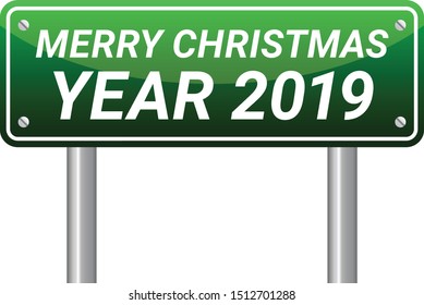 Vector illustration of christmas road sign. Christmas day is coming, wish you all the best as always in this coming new year.