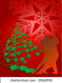 ilustración vectorial del concepto de romance de navidad