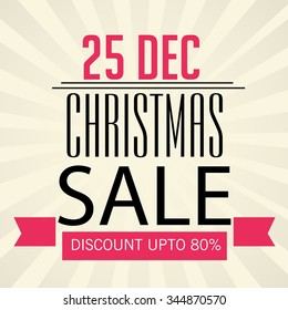 Vector illustration of Christmas Sale background.