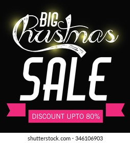 Vector illustration of Christmas Sale Background.