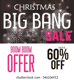 Vector illustration of Christmas Sale Background.