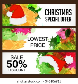 Vector illustration of Christmas Sale Header.