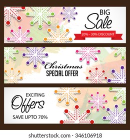 Vector illustration of Christmas Sale Header.