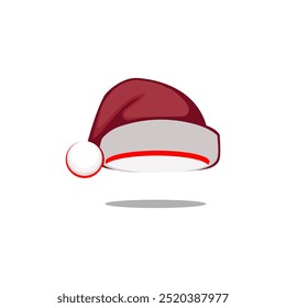 A vector illustration of a Christmas santa claus hat icon