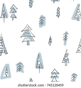 Vector illustration. Christmas seamless pattern.