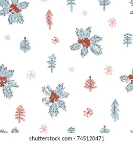 Vector illustration. Christmas seamless pattern.