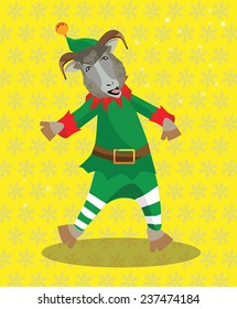 vector illustration christmas sheep