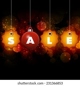 Vector illustration of Christmas shopping background.