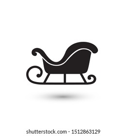 Vector Illustration of a Christmas Sleigh Icon